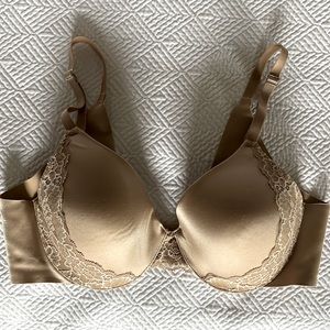 Soma Vanishing Back Nude Lace Bra sz 36B